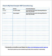 Member Area Corrections Log