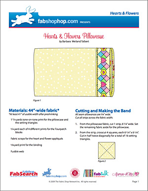 Hearts & Flowers Pillowcase