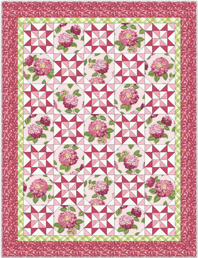 Hydrangeas in the Garden Quilt