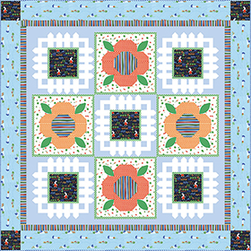 Download Bunny's Garden Quilt by Michael Miller Fabrics