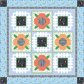 Download Bunny's Garden Quilt by Michael Miller Fabrics