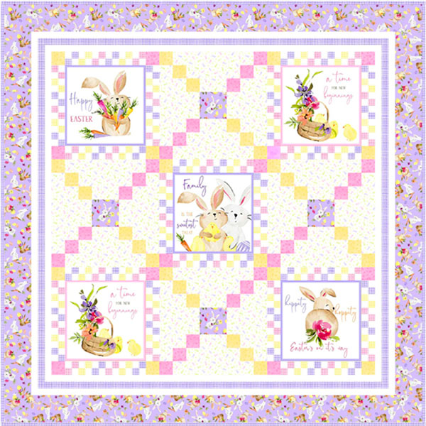 Hoppy Easter Purple Quilt