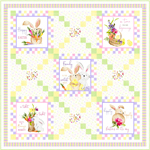 Hoppy Easter White Quilt