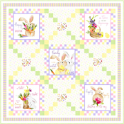 Hoppy Easter White Quilt