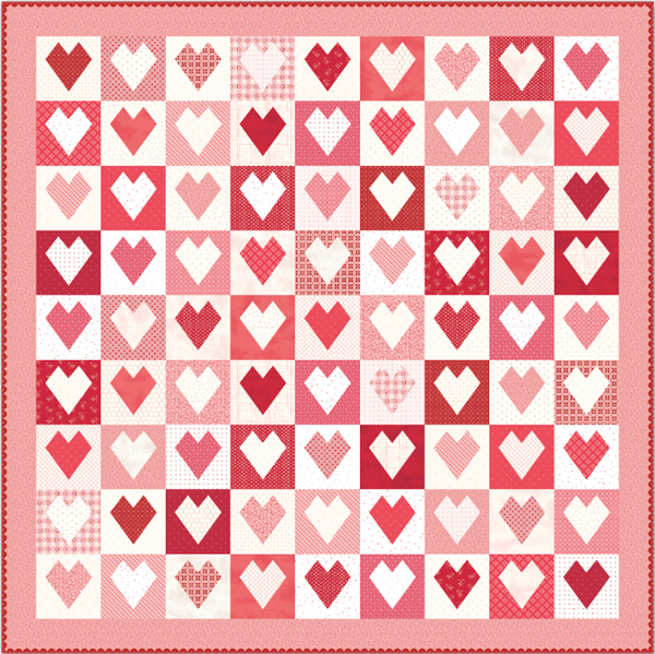 Paper Hearts Valentine Quilt