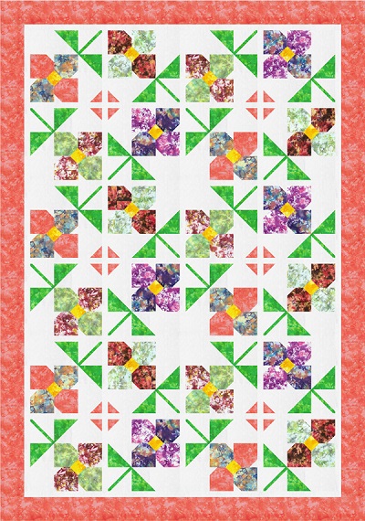 Pinwheel Posies Quilt - Kaleidoscope