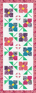 Pinwheel Posies Runner - Ink Blot II